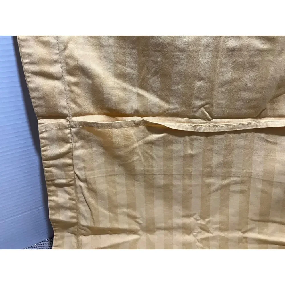 Charter Club King Pillowcase Sham 100% Pima Cotton Gold Stripe Portugal